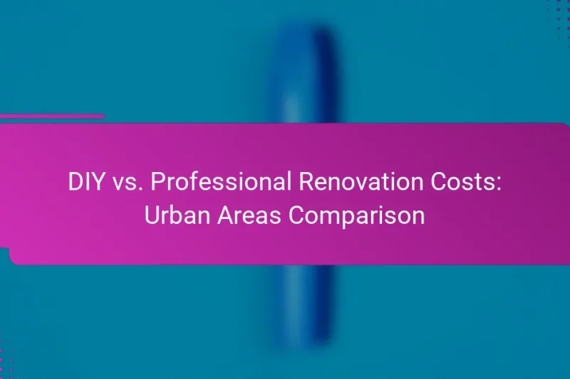 DIY vs. Professional Renovation Costs: Urban Areas Comparison
