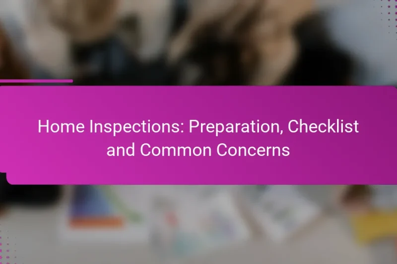 Home Inspections: Preparation, Checklist and Common Concerns