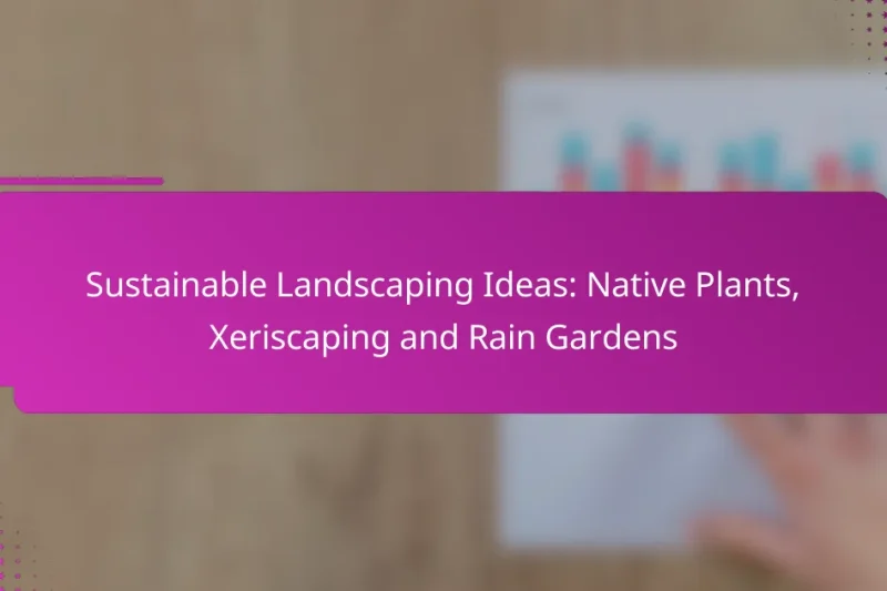 Sustainable Landscaping Ideas: Native Plants, Xeriscaping and Rain Gardens