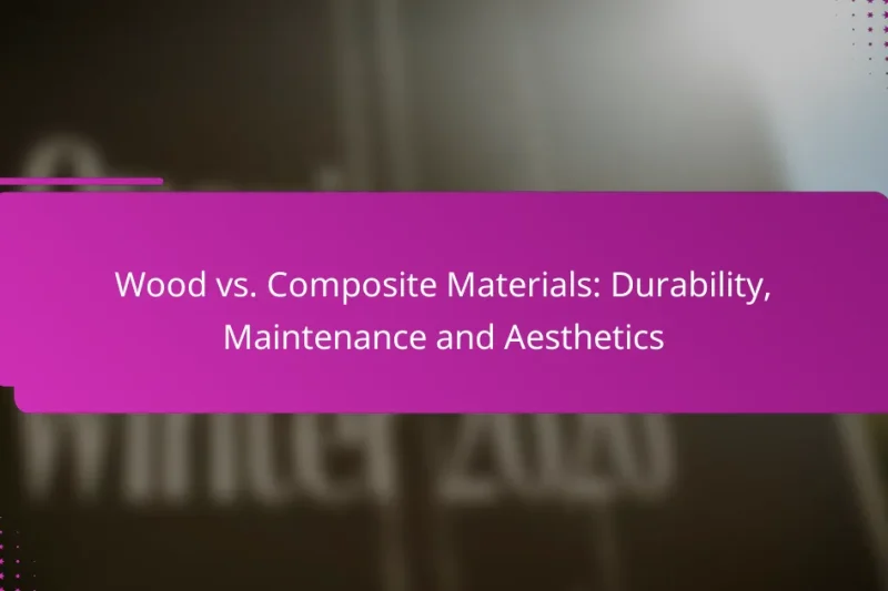 Wood vs. Composite Materials: Durability, Maintenance and Aesthetics