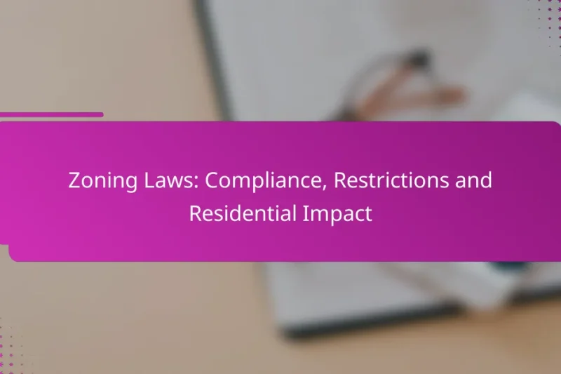 Zoning Laws: Compliance, Restrictions and Residential Impact