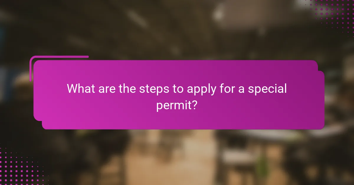 What are the steps to apply for a special permit?
